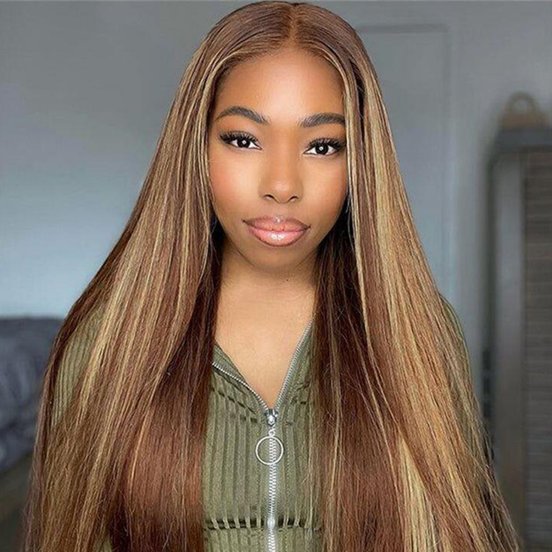Beyonce Highlight Brown Color M-Cap 9x6 HD Lace Glueless Wig