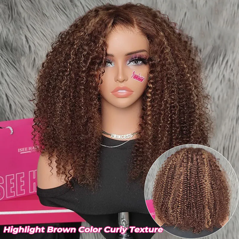 Side Part M-Cap Highlight Brown Color 9x6 Lace Wear Go Glueless Wig