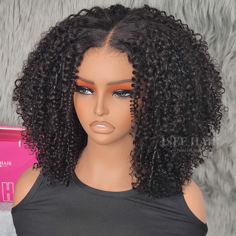 ISEE Pre-Cut HD Lace Finger Coily Wear Go 6x4 Wig Gorgeous Natural ...